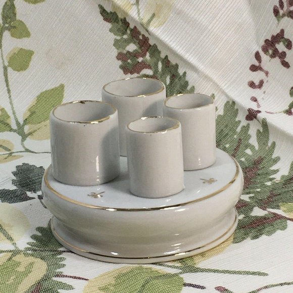 Vintage Nasco Lipstick Holder Valet Porcelain Gold - Picture 5 of 8